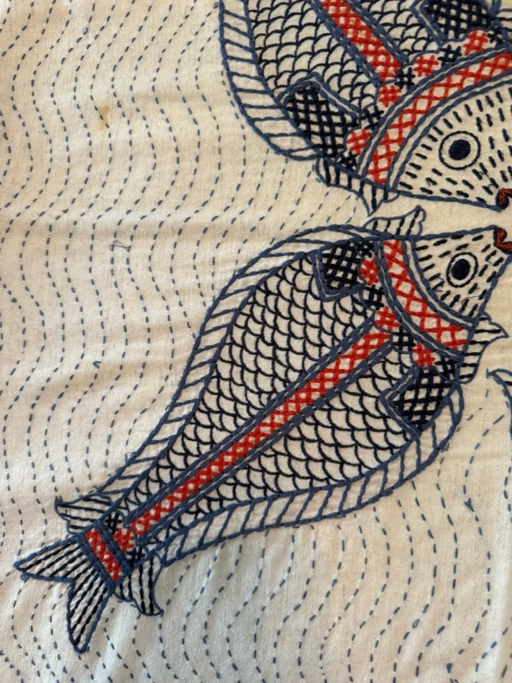 Pottery Barn Kissing Fish Euro Pillow Cover